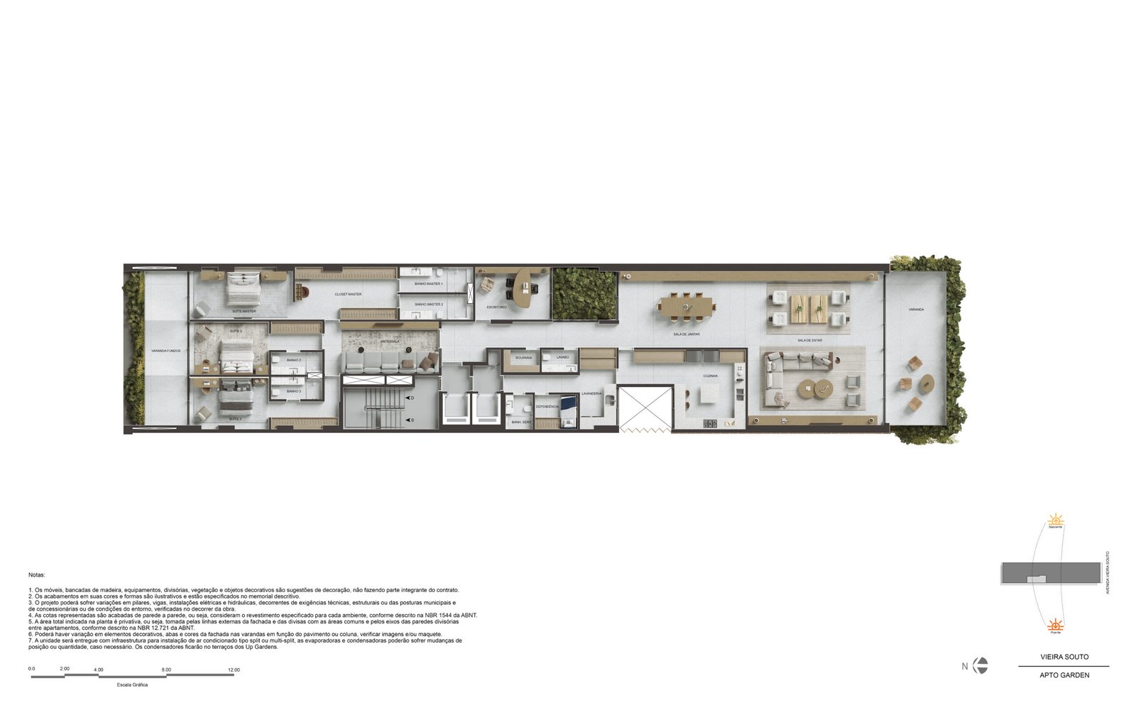 Planta Apartamento Garden — Vie 432 Ipanema