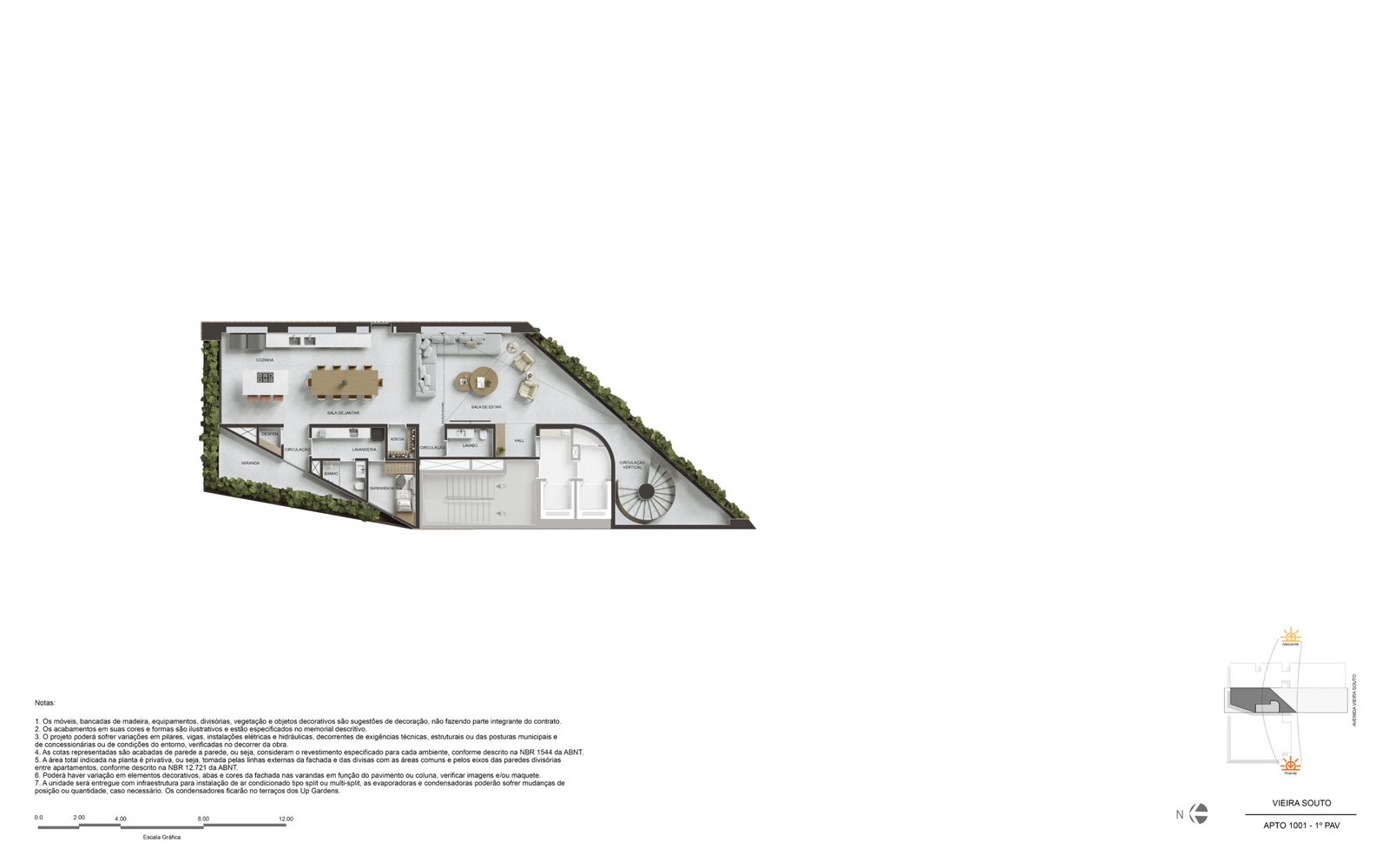 Planta Apto 1001 1º Pavimento — Vie 432 Ipanema