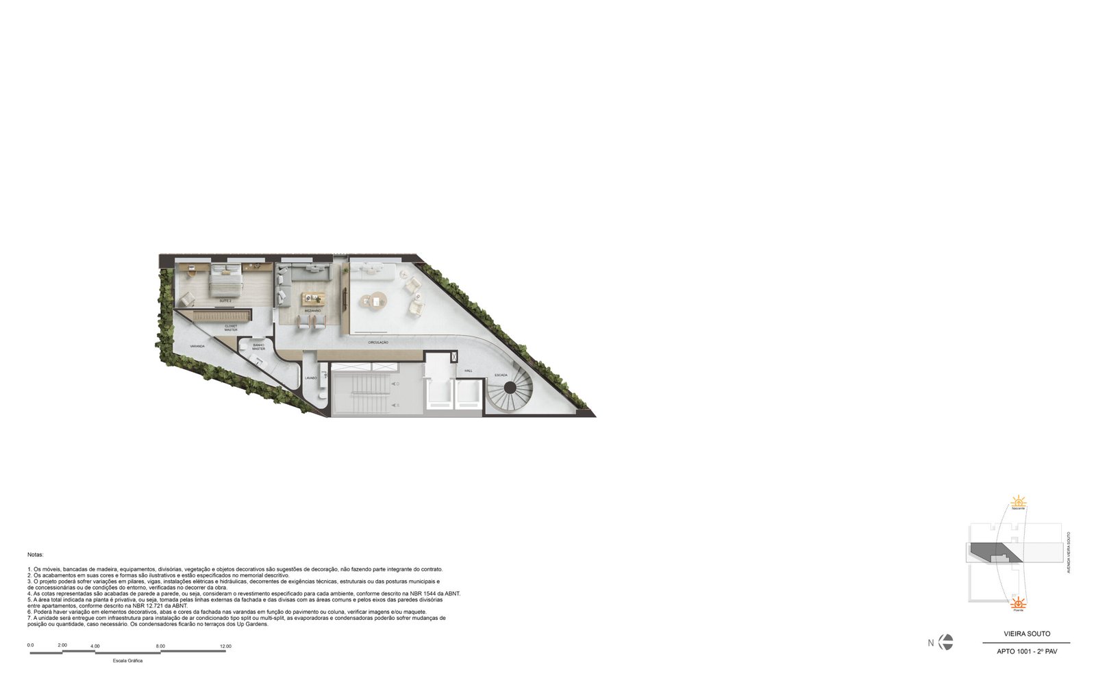 Planta Apto 1001 2º Pavimento — Vie 432 Ipanema